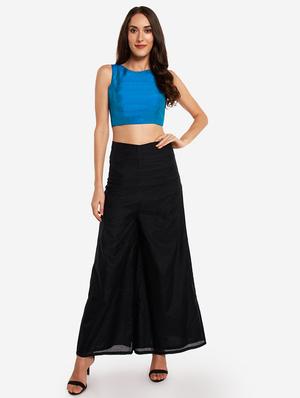 blue zari striped blouse - 18013837 - Standard Image - 4