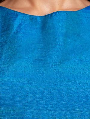 blue zari striped blouse - 18013837 - Standard Image - 5