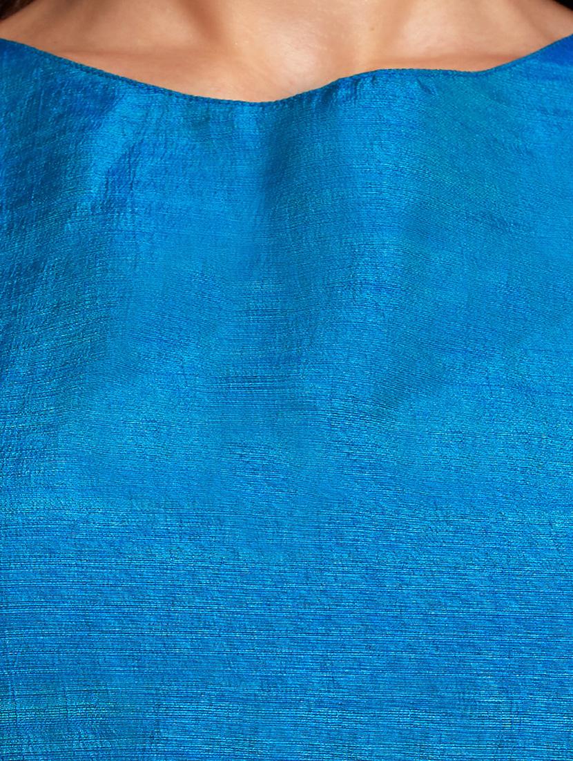 blue zari striped blouse - 18013837 - Zoom Image - 5