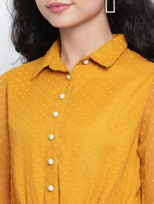 frill detail dobby a-line dress - 18014405 - Standard Image - 5