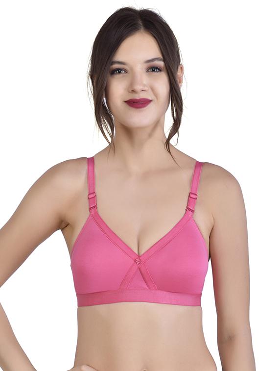 pink solid minimizer bra - 18014566 - Zoom Image - 1