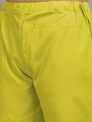 green cotton straight pant suits unstitched suit - 18014656 - Standard Image - 5