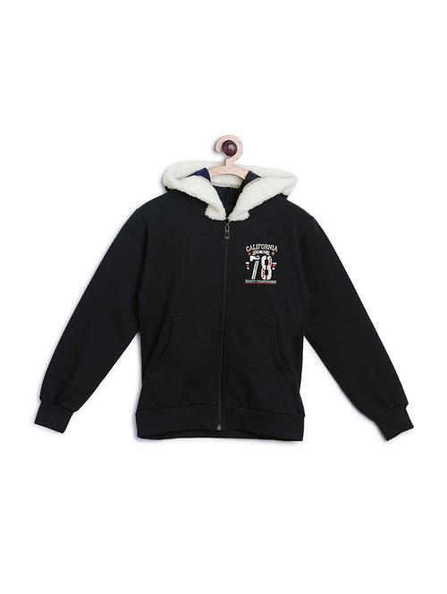 hooded neck solid sweatshirt - 18014711 - Standard Image - 1