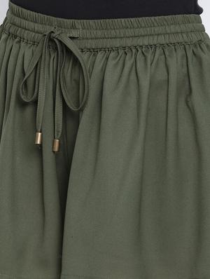 drawstring waist solid shorts - 18014728 - Standard Image - 5
