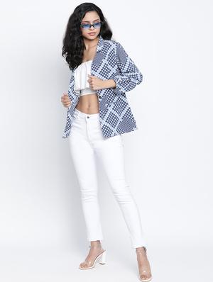 lapel neck printed top - 18014744 - Standard Image - 4