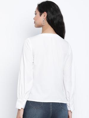 bishop sleeved solid top - 18014745 - Standard Image - 3