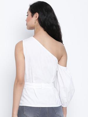 tie front solid top - 18014749 - Standard Image - 3