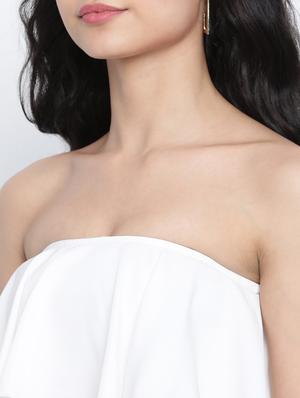 off shoulder solid crop top - 18014750 - Standard Image - 5