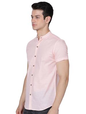 pink solid casual shirt - 18014901 - Standard Image - 2