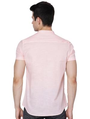 pink solid casual shirt - 18014901 - Standard Image - 3