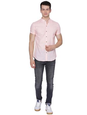 pink solid casual shirt - 18014901 - Standard Image - 4