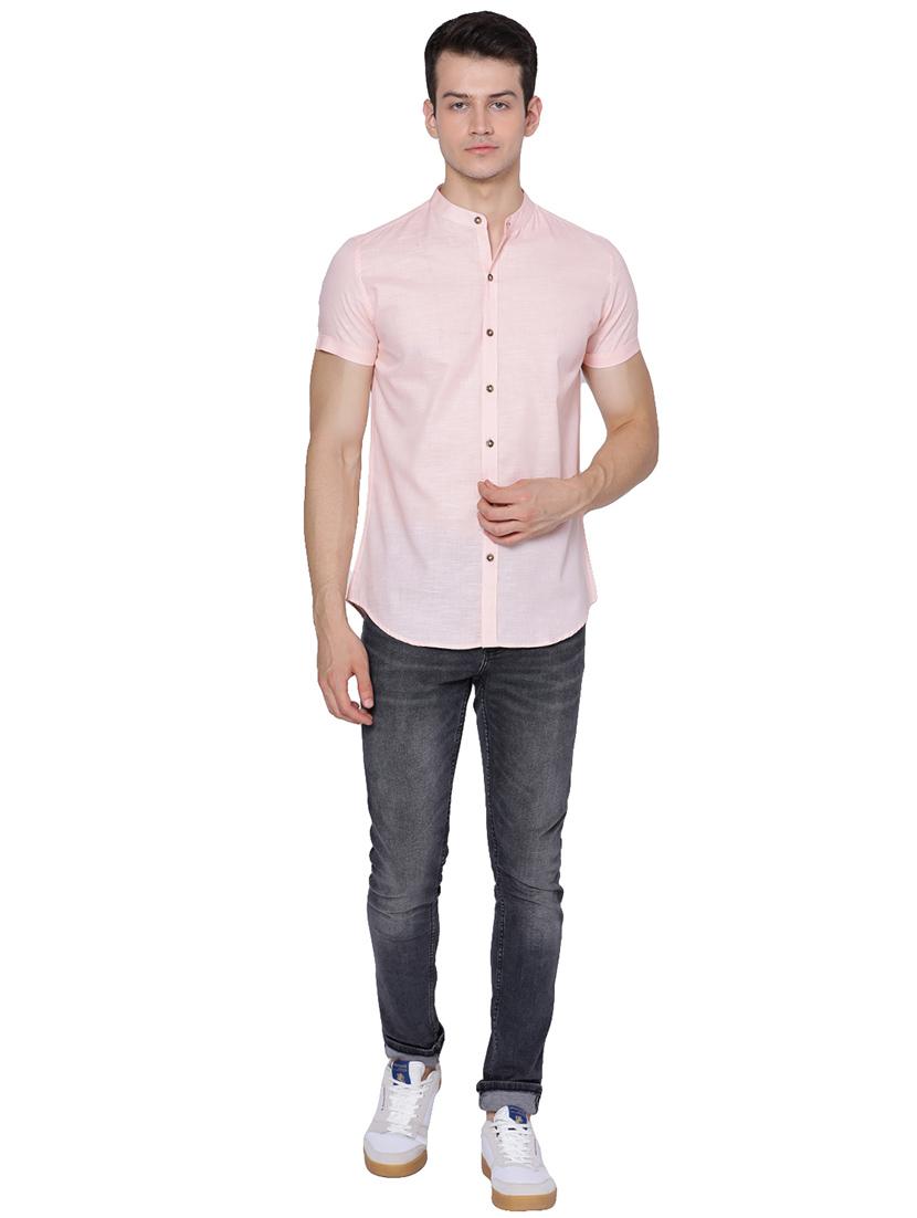 pink solid casual shirt - 18014901 - Zoom Image - 4