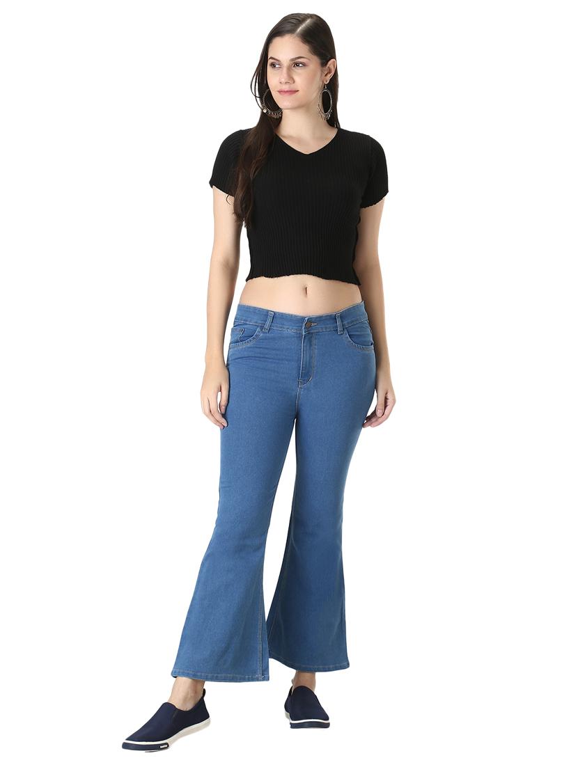 stone washed bootcut denim jean - 18014948 - Zoom Image - 4