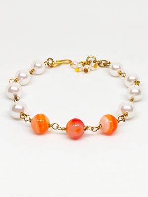 pearl and agate stone bracelet - 18015261 - Standard Image - 2