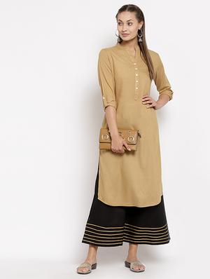 black solid flared palazzo - 18015317 - Standard Image - 4