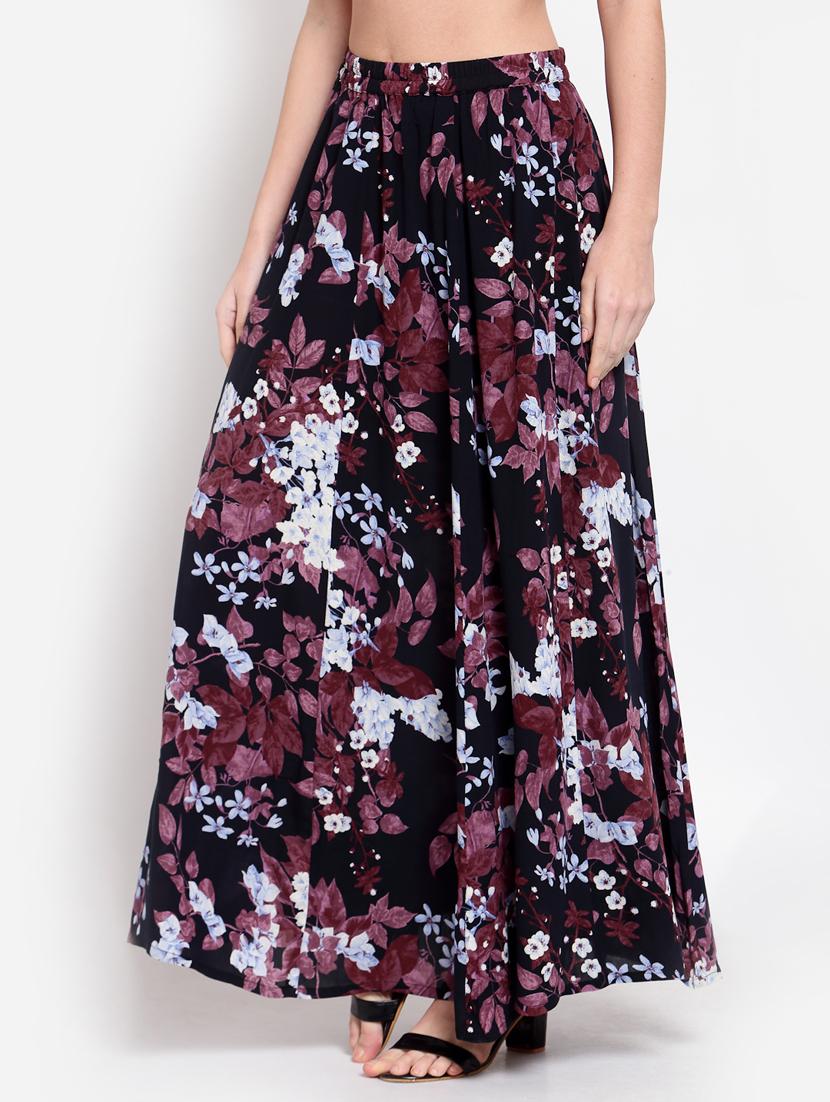 mid rise floral maxi skirt - 18015768 - Zoom Image - 2