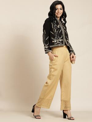mid rise straight palazzo - 18016055 - Standard Image - 4