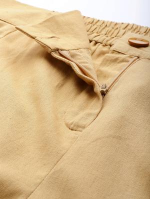 gold cotton palazzos - 18016070 - Standard Image - 6