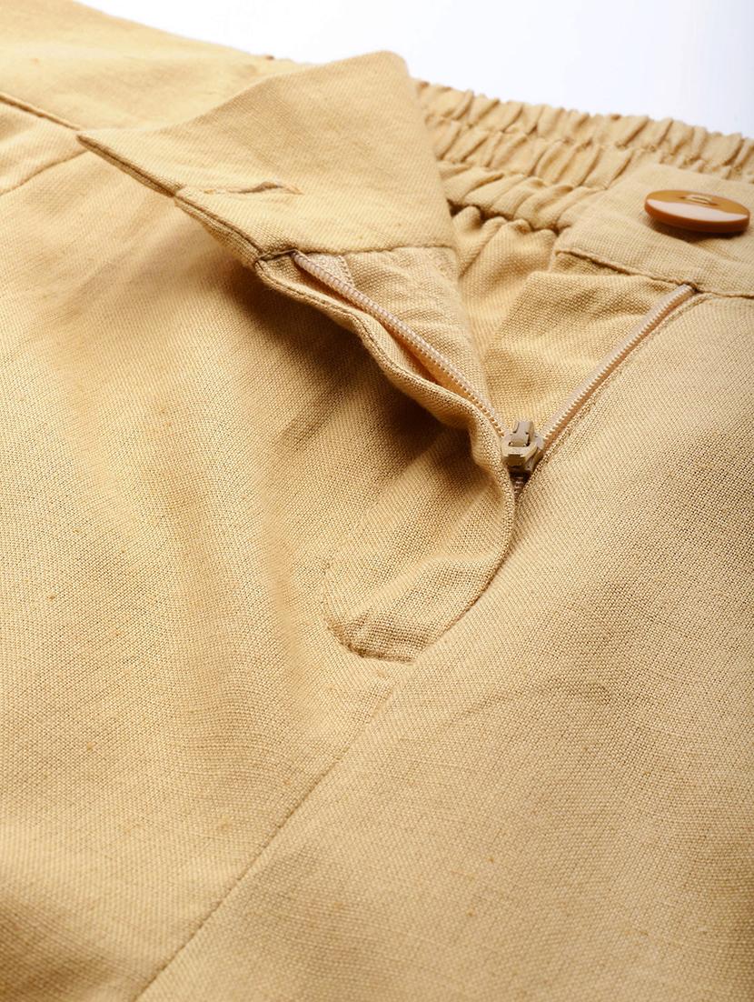 gold cotton palazzos - 18016070 - Zoom Image - 6