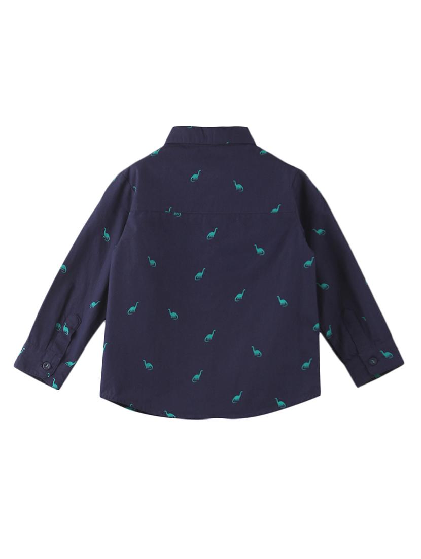 navy blue printed shirt - 18016082 - Zoom Image - 2