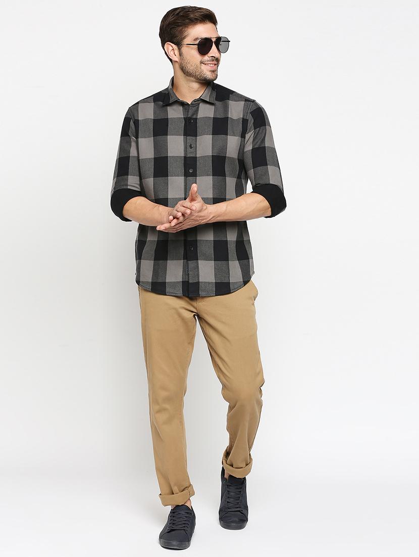 black checkered casual shirt - 18017400 - Zoom Image - 4