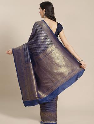 zari work kanjivaram saree with blouse - 18017524 - Standard Image - 2