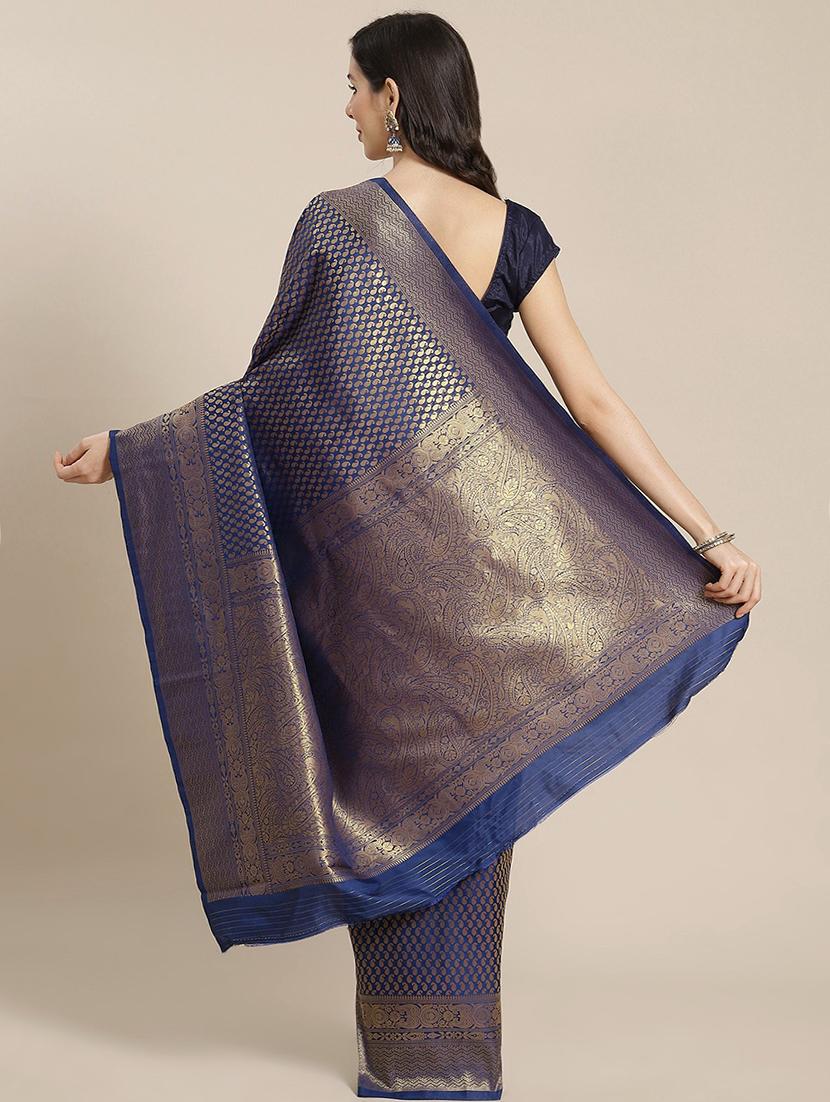 zari work kanjivaram saree with blouse - 18017524 - Zoom Image - 2