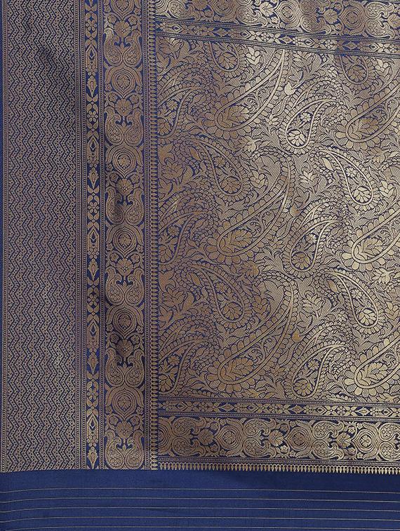zari work kanjivaram saree with blouse - 18017524 - Zoom Image - 5