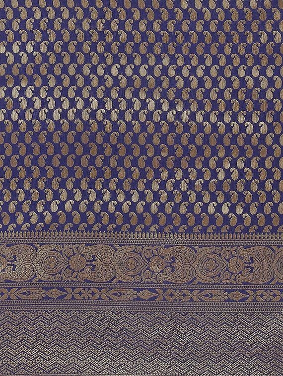 zari work kanjivaram saree with blouse - 18017524 - Zoom Image - 6
