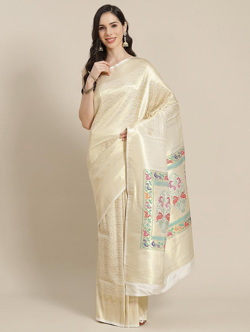 zari work kanjivaram saree with blouse - 18017528 - Zoom Image - 1