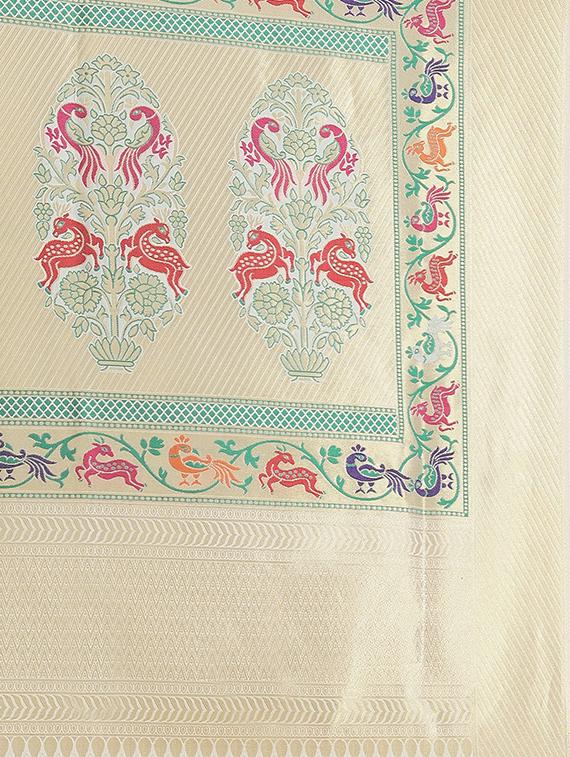 zari work kanjivaram saree with blouse - 18017528 - Zoom Image - 6