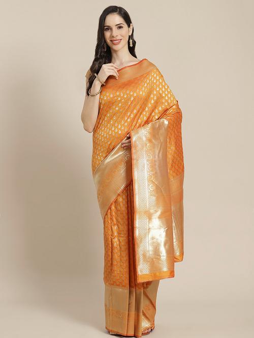 zari work kanjivaram saree with blouse - 18017530 - Standard Image - 1
