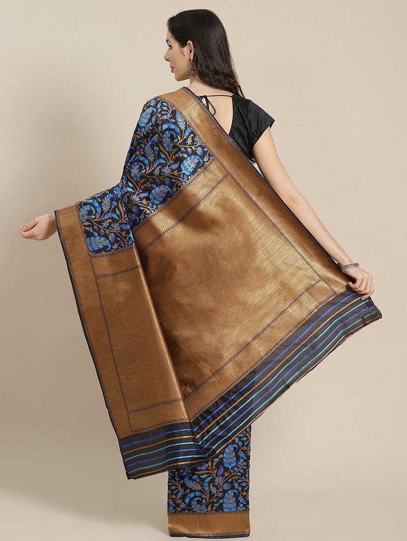 zari work kanjivaram saree with blouse - 18017533 - Zoom Image - 2