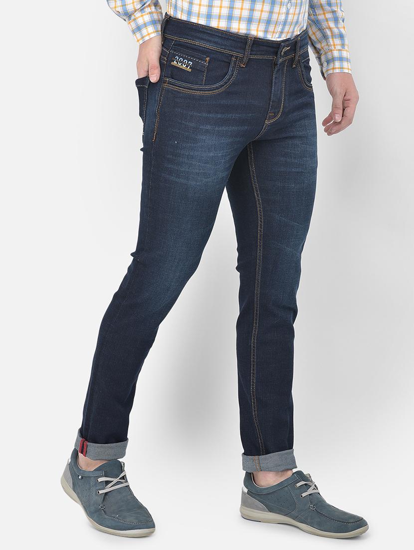 dark blue light washed denim jeans - 18017664 - Zoom Image - 2