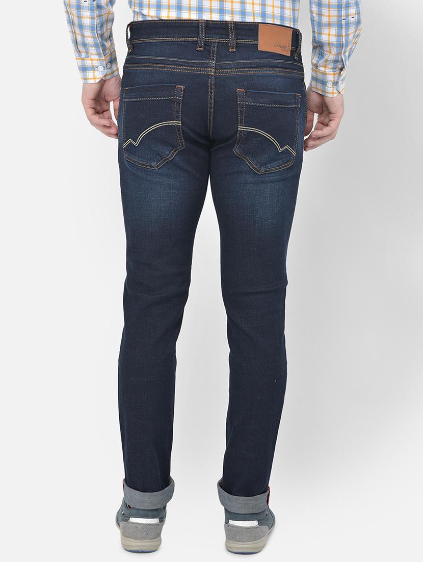 dark blue light washed denim jeans - 18017664 - Zoom Image - 3