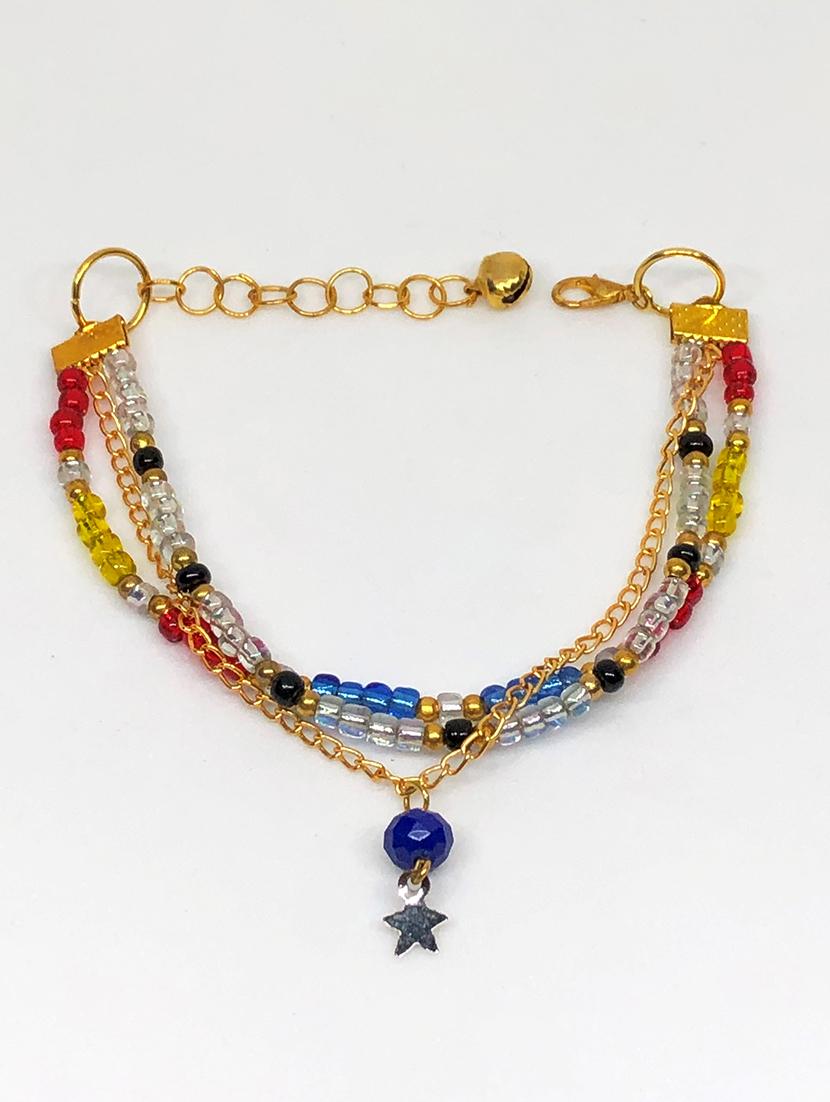 multicolored layered bracelet with blue drop - 18017857 - Zoom Image - 2