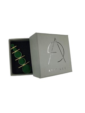 green reflecting soul shaped earring - 18019431 - Standard Image - 3