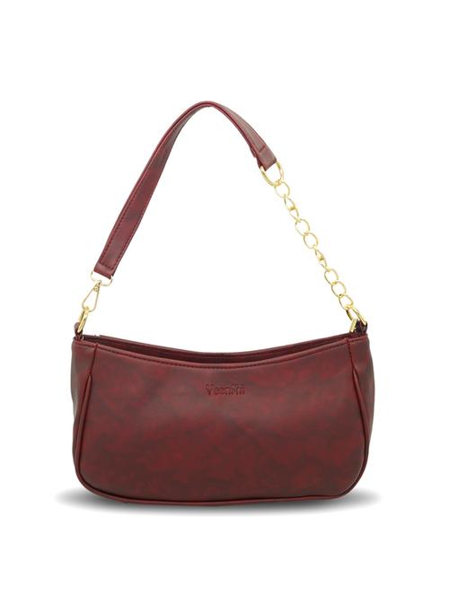 maroon leather regular handbag - 18019482 - Standard Image - 1