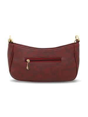 maroon leather regular handbag - 18019482 - Standard Image - 2