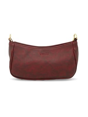 maroon leather regular handbag - 18019482 - Standard Image - 4