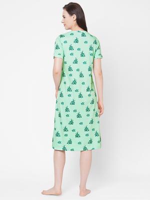 round neck printed sleepshirt - 18019842 - Standard Image - 3