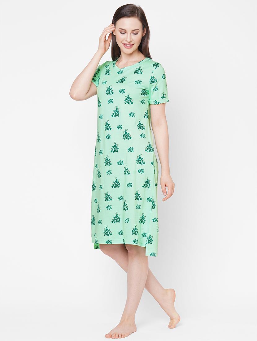 round neck printed sleepshirt - 18019842 - Zoom Image - 2