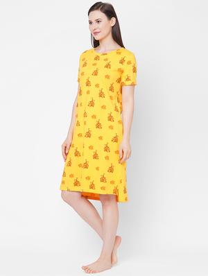 round neck printed sleepshirt - 18019843 - Standard Image - 2