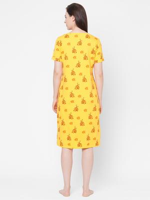 round neck printed sleepshirt - 18019843 - Standard Image - 3
