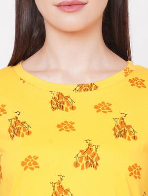 round neck printed sleepshirt - 18019843 - Standard Image - 4