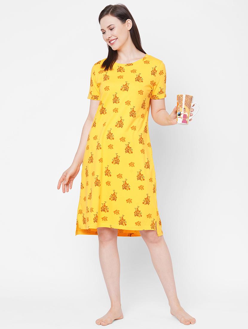 round neck printed sleepshirt - 18019843 - Zoom Image - 1