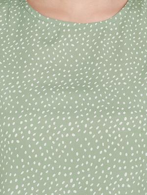 round neck polka dot high low dress - 18019887 - Standard Image - 4