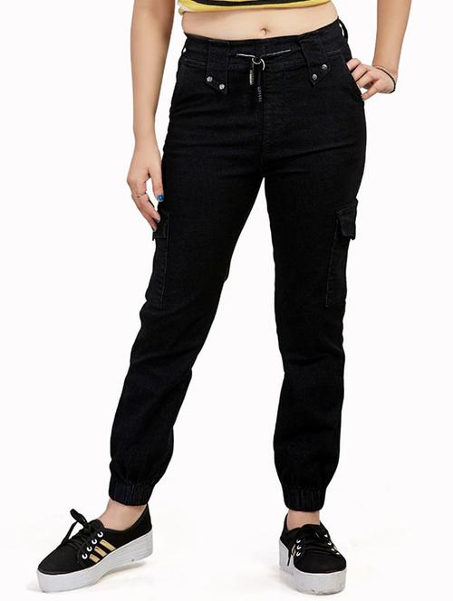 mid rise jogger fit jeans - 18020419 - Standard Image - 1