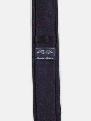 navy self textured tie - 18020690 - Standard Image - 3