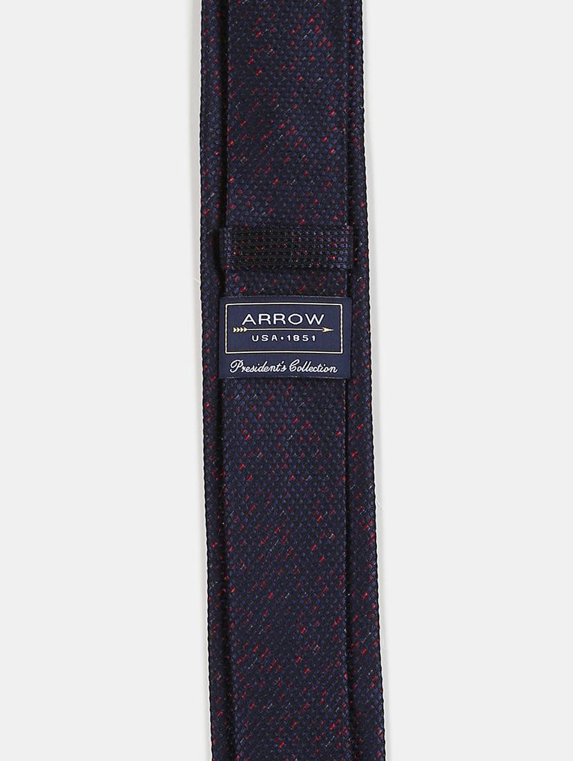 navy self textured tie - 18020690 - Zoom Image - 3